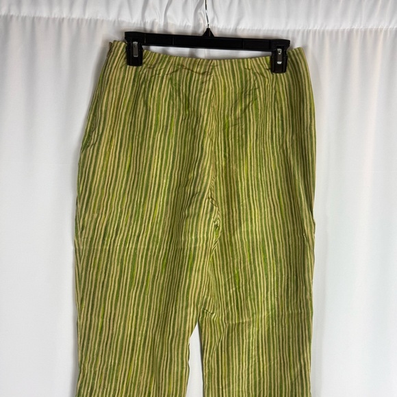 Sigrid Olsen Green Striped Chinos Size: M - Picture 7 of 10